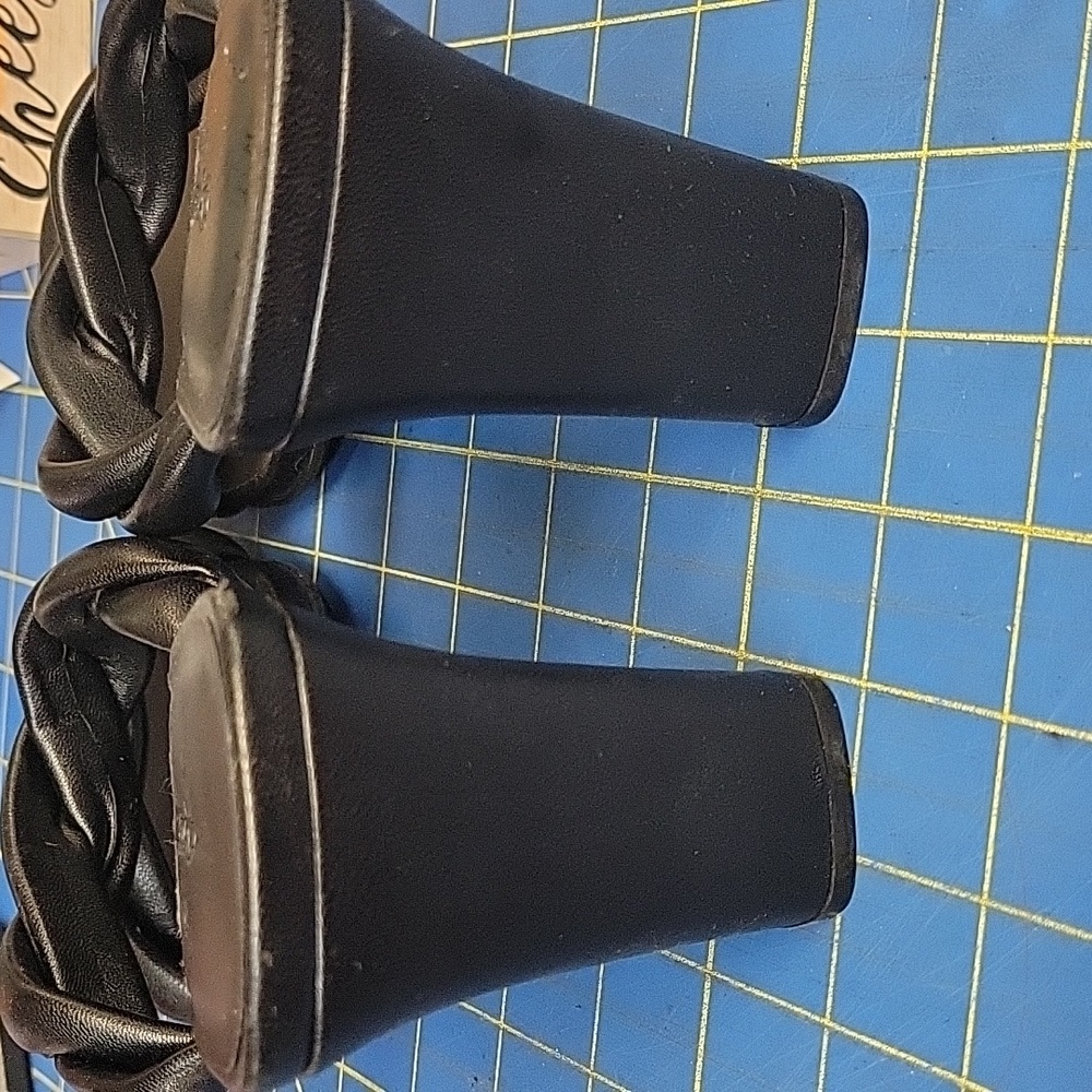 Open Edit Remmy Twist Black Heeled Sandal 10M - Picture 2 of 8